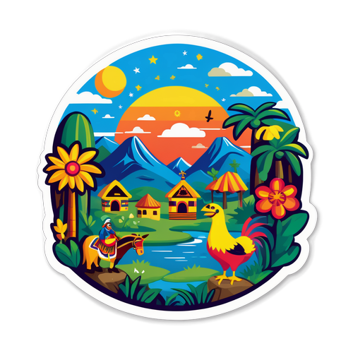 Venezuelansk Folklore Sticker