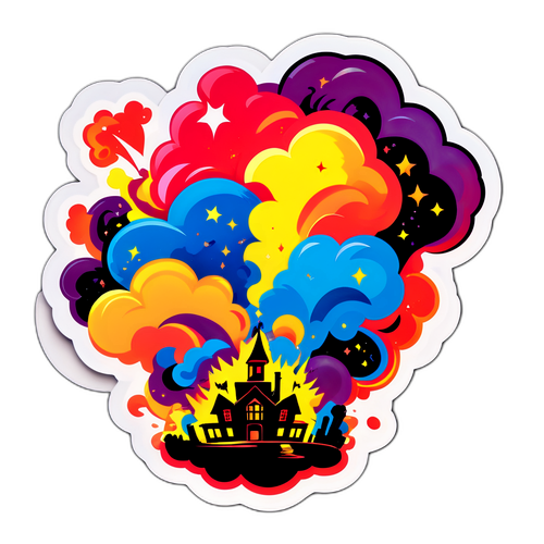 Ein mystischer Aufkleber aus dem "House of Dynamite"