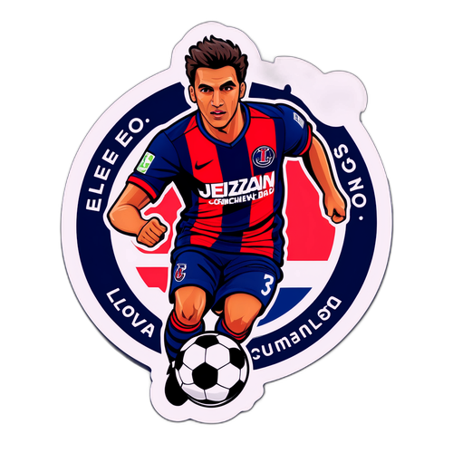 Diseño de Tomás Conechny con su camiseta de San Lorenzo