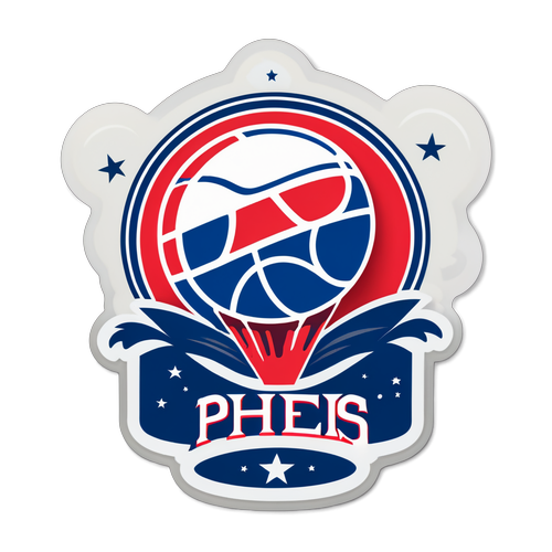 Unleash Your Team Spirit! Celebrate with the Ultimate Sixers Basketball Fun Sticker!