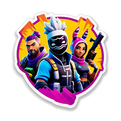 ¡La Aventura de Fortnite Cobra Vida! Descubre la Emoción de Epic Games en Este Inigualable Sticker!