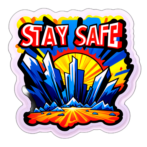 Sticker Dramatis Gempa Bumi