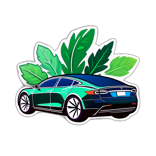 Chic klistermærke inspireret af Teslas fremtidige biler