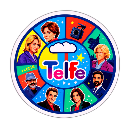 Pegatina que celebra a Telefe