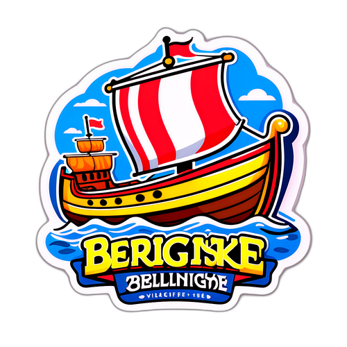 Vibrant klistermærke med Berlingske logo
