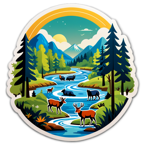 Luonnonkaunis Metsä Sticker