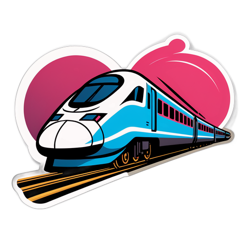 Minimalist Zugdesign mit dynamischer Linienstruktur