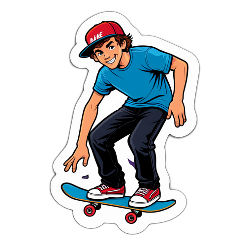 Autocollant de Blake Mitchell en Skateboard