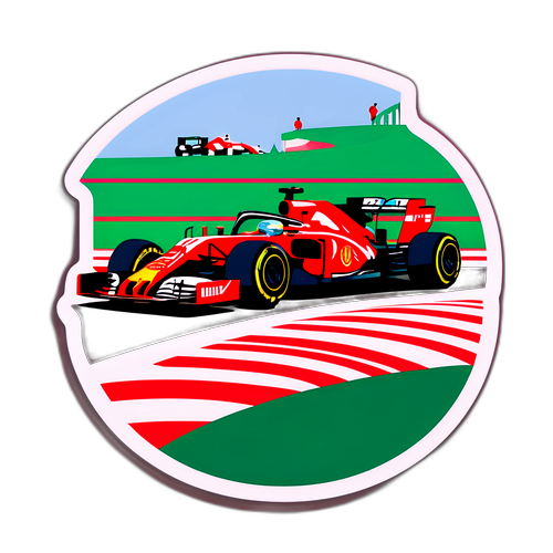 F1-biler på racingbane med jubelpublikummet