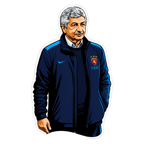 Mircea Lucescu: Legendă în Acțiune – Autocolantul Care Îți Va Face Inima să Bata Mai Tare!