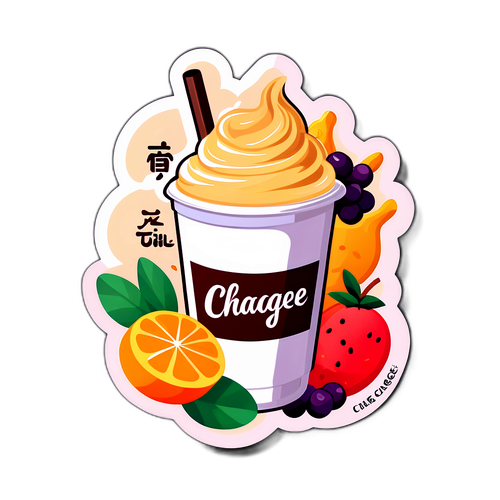 Nhãn hiệu Chagee với ly trà sữa