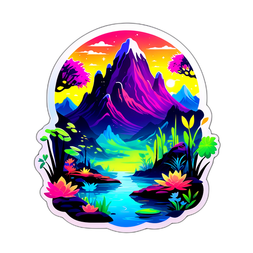 Sticker Colorat cu Peisaje din Pandora