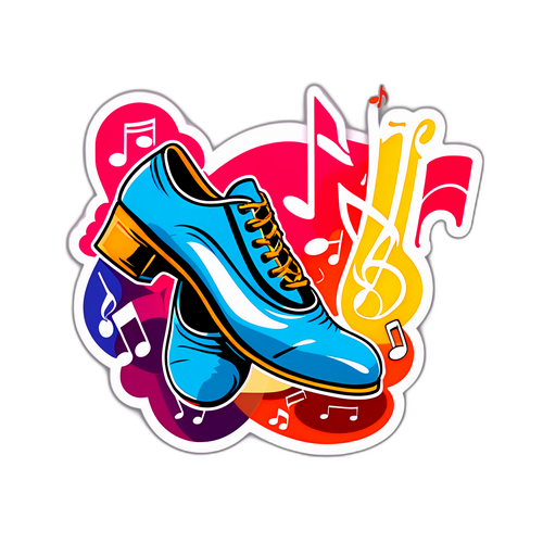 Farverig klistermærke for 'Vild Med Dans'