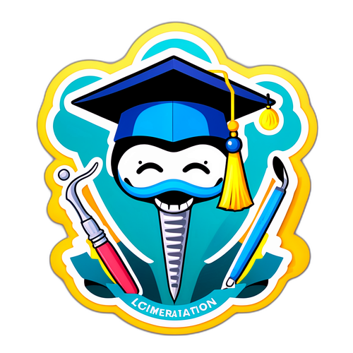 Disenyong Sticker para sa Eksaminasyon ng Lisensya ng Dentista