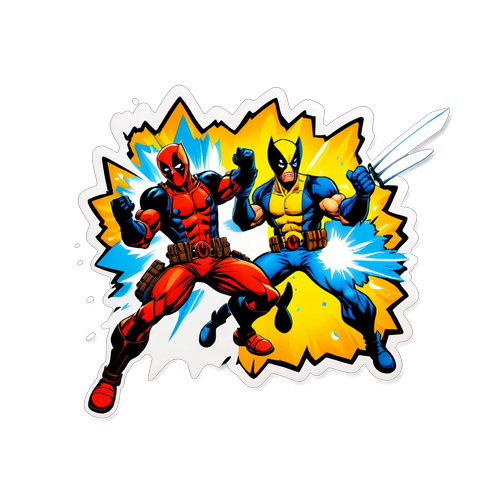 Pedang dan Pistola! Sticker Aksi Deadpool dan Wolverine yang Menggugah Semangat