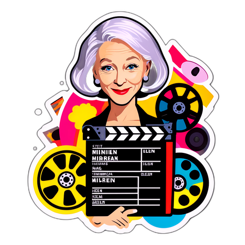 Grappige sticker van een filmster