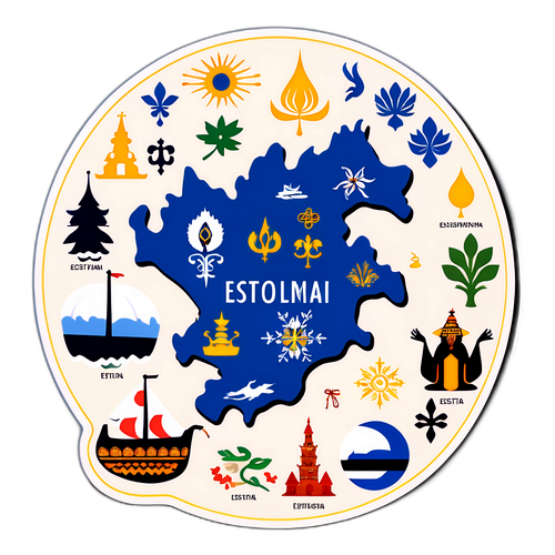 Kulttuuriin liittyvä Viro-kartta