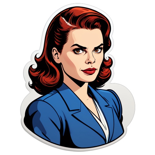 Hayley Atwell stilizált vintage képregény stílusban