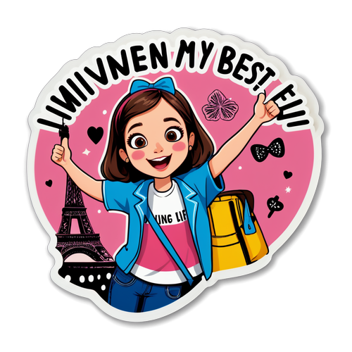 Jadilah Peminat Sejati! Sticker Menarik 'Living My Best Life!' dari Emily in Paris!