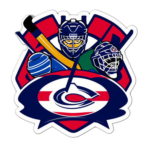 Fierce Hockey Rivalry Sticker