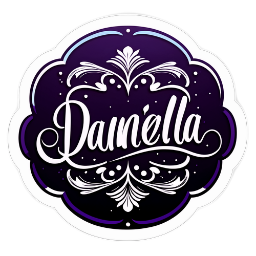 Samolepka s elegantním písmem Daniela Špinara