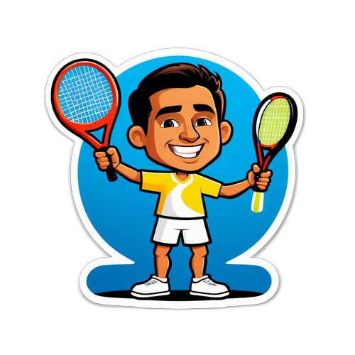 Karikeret sticker af Carlos Alcaraz