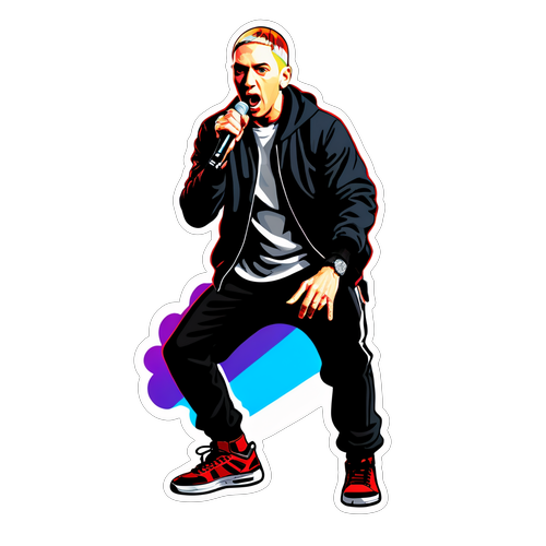 Adesivo Energetico di Eminem sul Palco