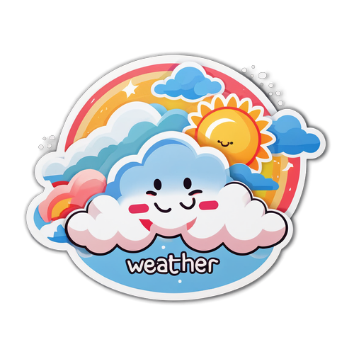 Autocollant Météo Mignon