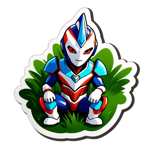 Relaxing Heroism: Discover the Adorable Ultraman Zero Sticker That Will Melt Your Heart!