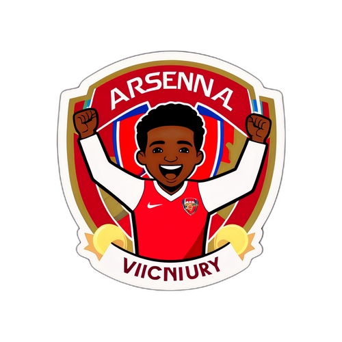 아스날 경기 승리를 축하하는 스티커 디자인