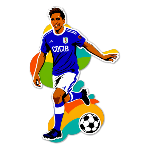 Stiker Chaco For Ever Pemain Sepak Bola Enerjik