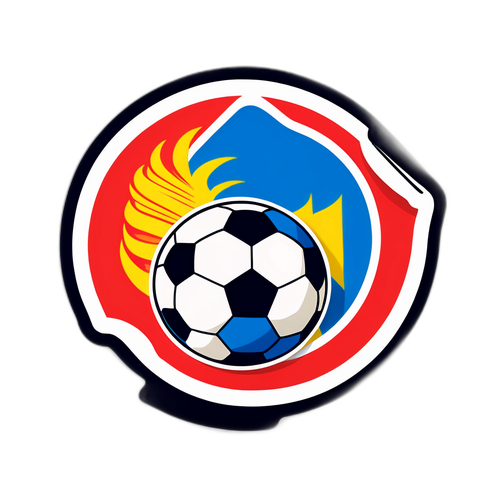 스트라스부르 아이콘과 축구공 스티커