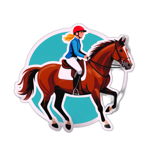 Katrin Westling Palm på häst, redo att rida mot målet