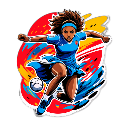 Dynamic Soccer Movement Sticker