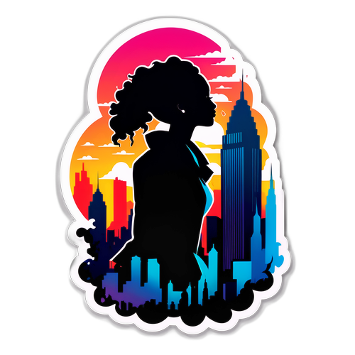 Silhouette di Mboko in un'Urban Landscape