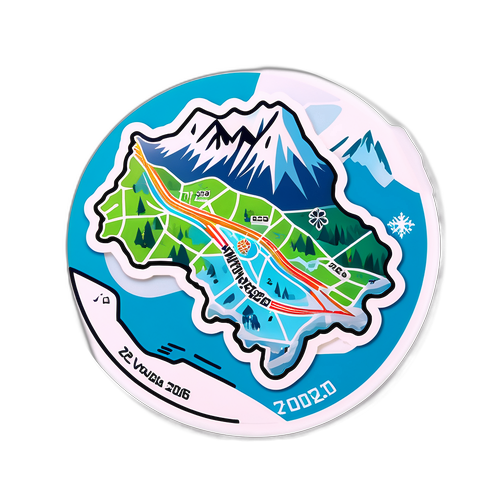 Stiker Informasi Lokasi Olimpiade Musim Dingin 2026