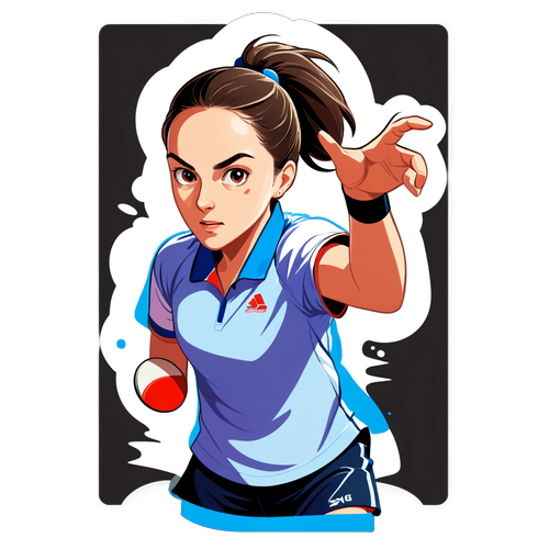 Elizabeta Samara: Visează Mare și Învinge! Stickerul Care Îți Va Inspire Pasunea pentru Tenis de Masă!