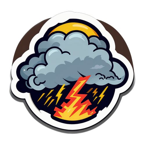 Adesivo Rústico de Alerta Meteorológico