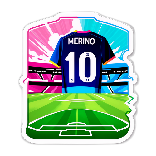 Sticker Elegan Nombor Jersi Mikel Merino