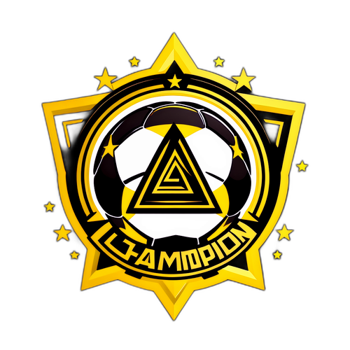 Sticker de un balón de fútbol con el símbolo de LAFC, rodeado de estrellas doradas y el texto 'LAFC Campeón'.