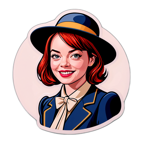 Emma Stone vintage-tyylinen oppaana Lissabonissa