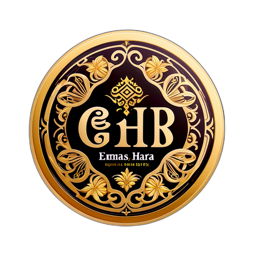 Stiker Emas Elegan