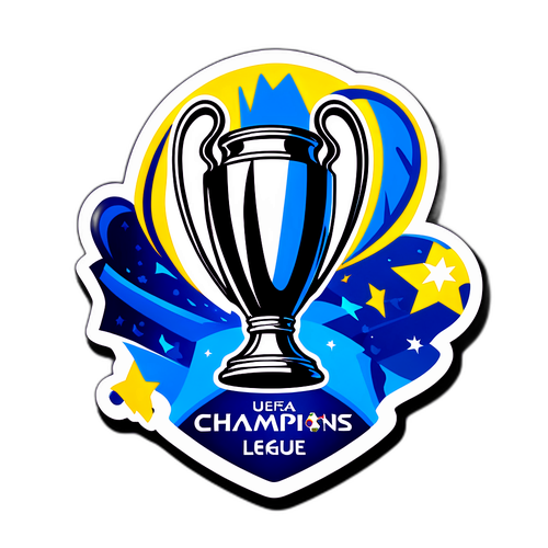 Sticker cu trofeul UEFA Champions League