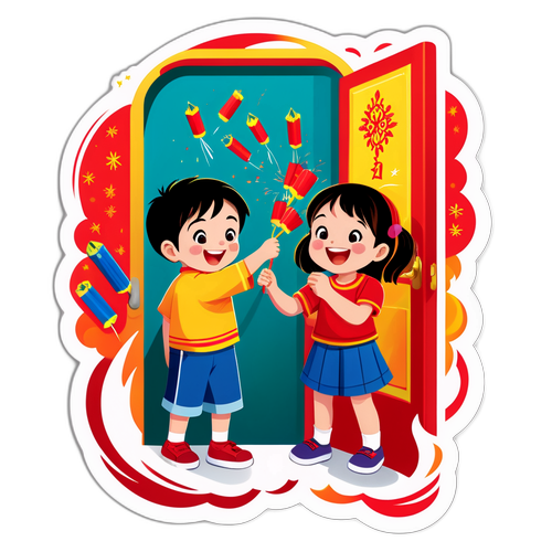 新年快乐的孩子们