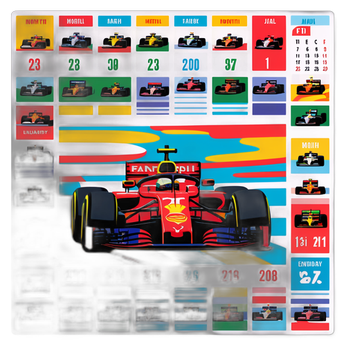F1 Kalender Illustraties