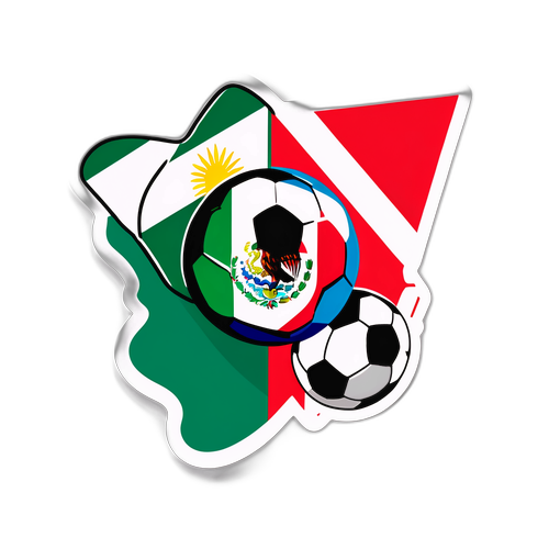Unity in Sport: Mexico and Paraguay Soccer Ball Sticker