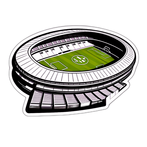 Minimalistische Darstellung des Juventus Stadions