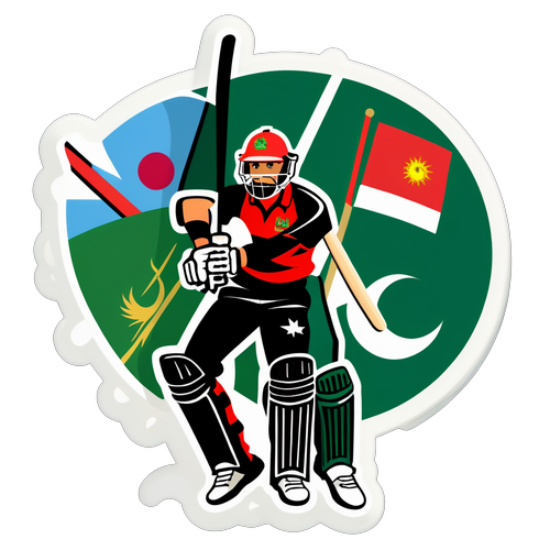 Sticker ya Mchezo wa Krisiketi kati ya Pakistan na Bangladesh
