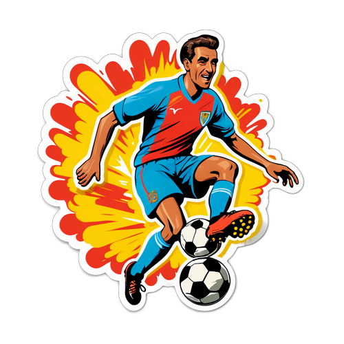 Illustrate Ciccio Graziani in a retro soccer jersey