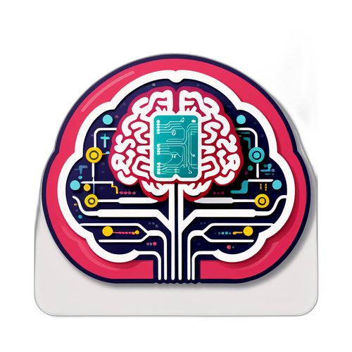 AI-थीम वाली स्टिकर: 'Powered by AI - Future Ready'